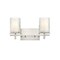 Z-Lite Grayson Vanity, 2-Light, 16 In.W x 5.75 In.L x 8.5 In.H, Brushed Nickel/Clear + Etched Opal 1949-2V-BN - alternate 8